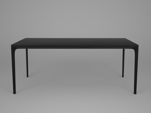 DADA - Lacquered rectangular MDF table and aluminium legs _ grado design